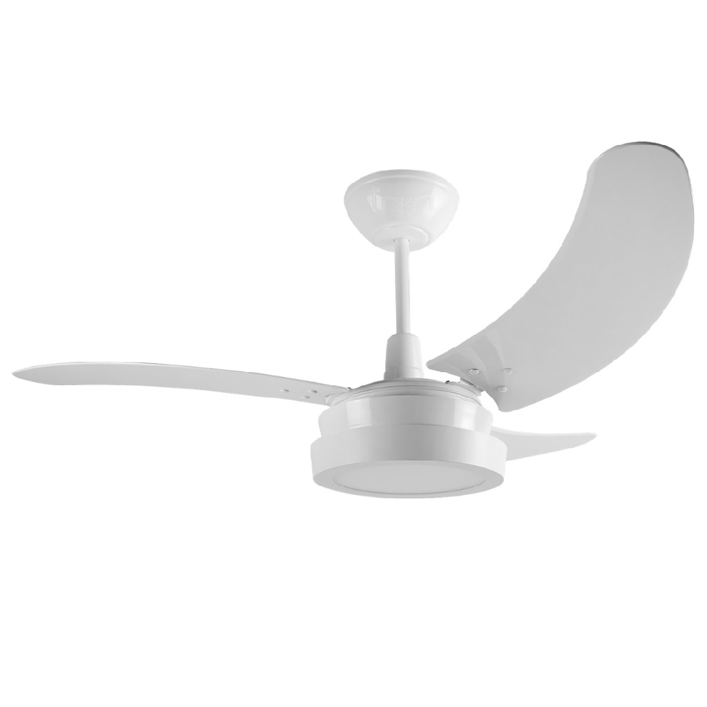 Ventilador de Teto Branco Buzios Max Led 220V 130W 3 Pás CLM AT Branco Tron 51.01-1177