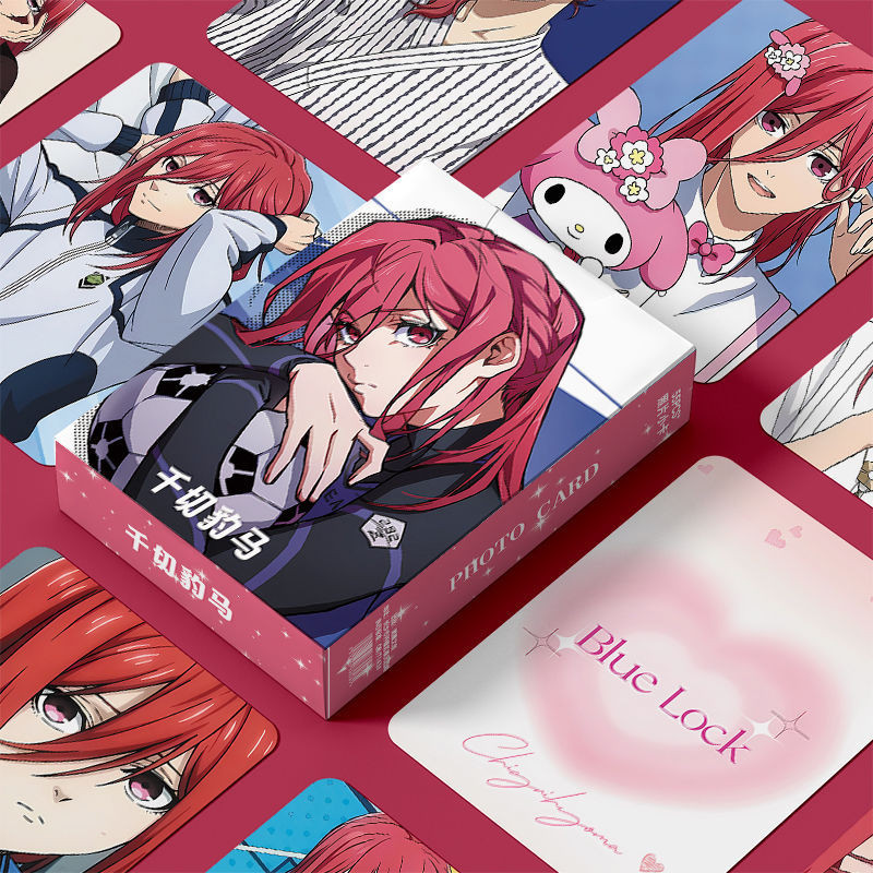 50-92pcs Manga Manhwa Blue Lock Chigiri Hyoma Laser Holográfico Lomo Cartões Noite Ao Mar Jinx Joo Jaekyung Fotográficos