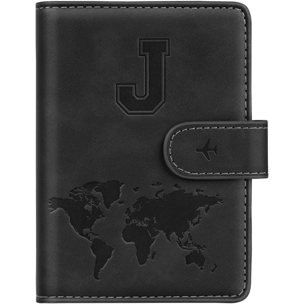 Capa Carteira Porta-Passaporte Com Letra Personalizada Az De Viagem Bloqueio De RFID Para Livros De Mulheres E Homens , 