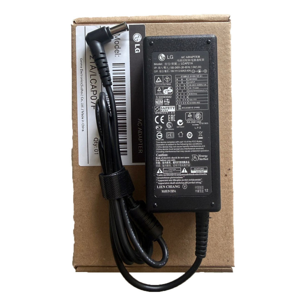 Fonte LG 19v 3.42a 65w Bivolt Pino 6.0x4.4 Monitor Tv LG 20en33 22ma33 22mp55