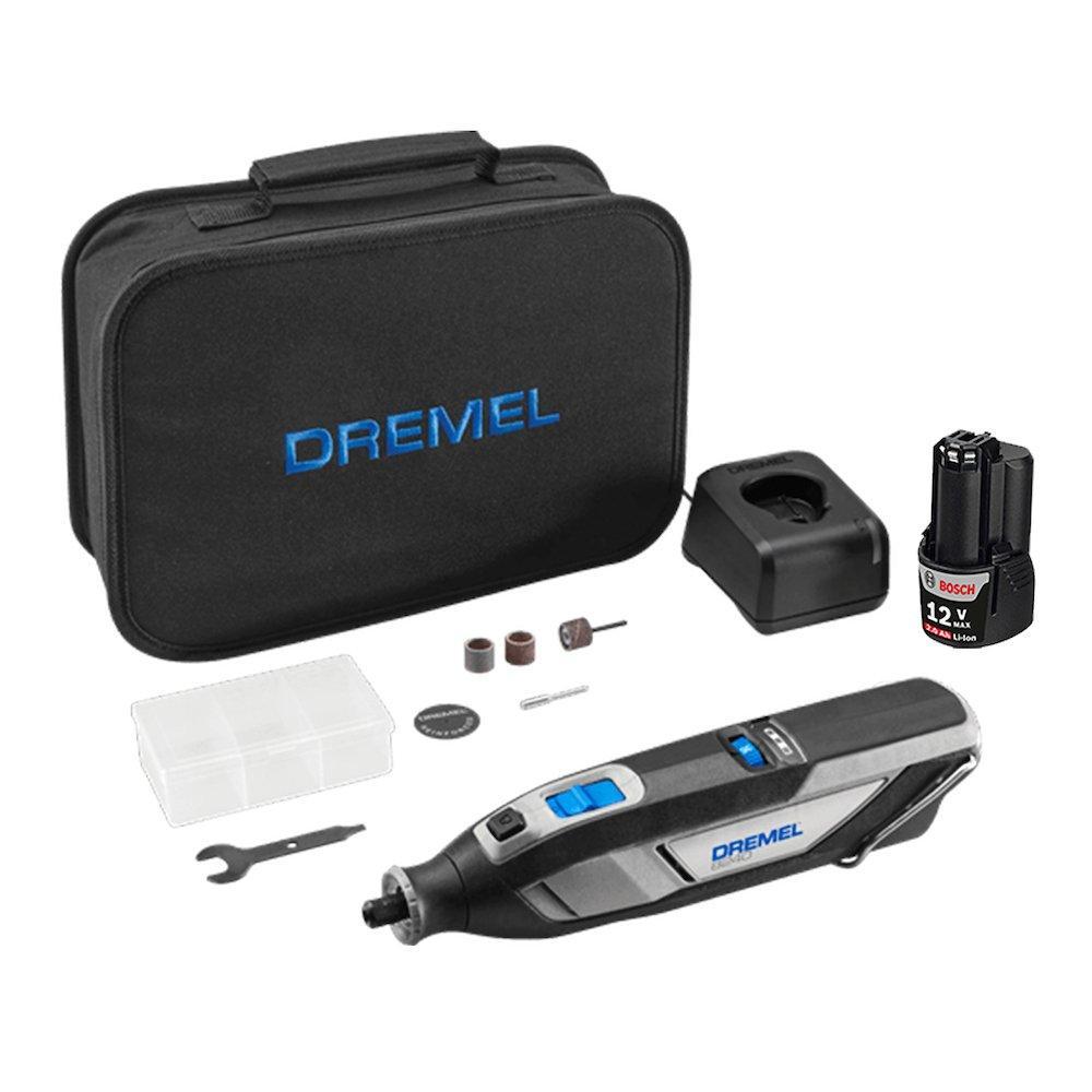 Micro Retífica 12V 8240 com 01 Bateria 2Ah Carregador Acessórios e Bolsa Dremel
