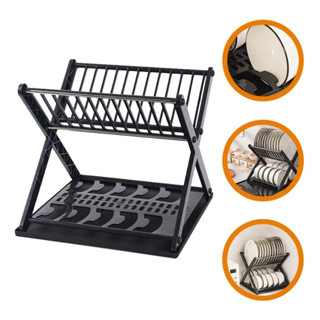 Onitek Escorredor de Louça Dobrável 2 Andares Ferro e PP Preto 30x30x27cm Modelo ON-SM009 em Oferta na Shopee