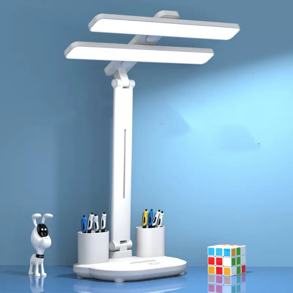 Luminária de Mesa LED Articulada Branca 3 Temperaturas Touch Para Leitura Estudo ON-LM303 em Oferta na Shopee