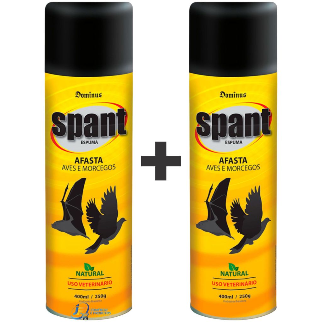 KIT 2un Spant Espuma Afasta Aves e Morcegos 400mL/250g - Dominus