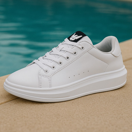 Tênis feminino e masculino branco casual esporte e lazer