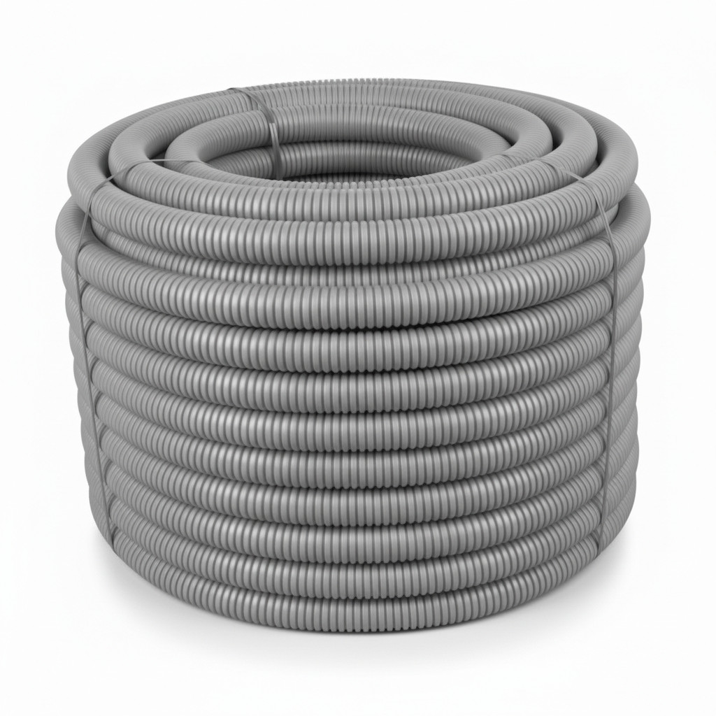 Conduíte 3/4 50m Corrugado Eletroduto Reforçado cinza Mangueira Corrugada De Alta Qualidade Conduite Para Fios E Parede