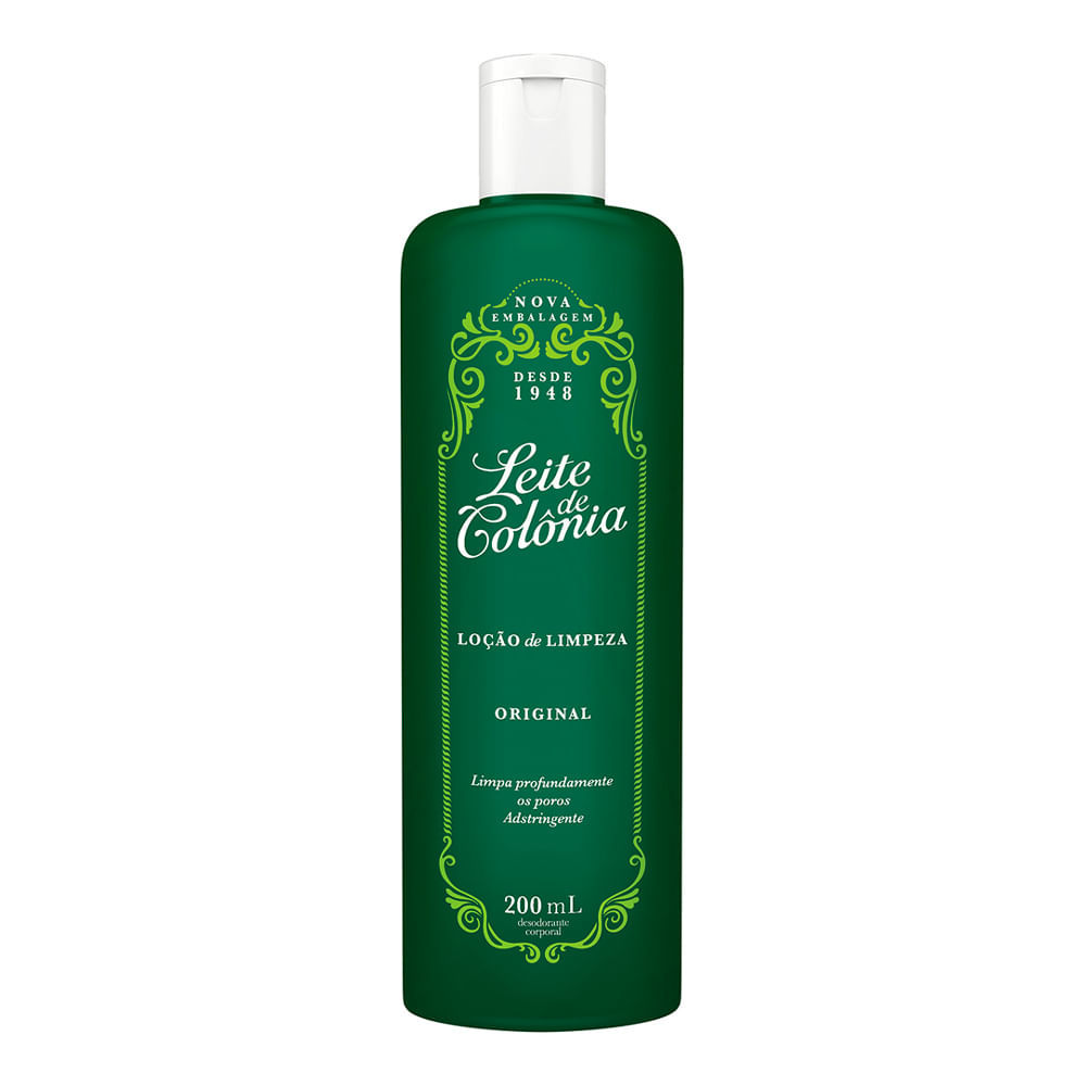 Loção de Limpeza Leite de Colônia Original 200ml em Oferta na Shopee
