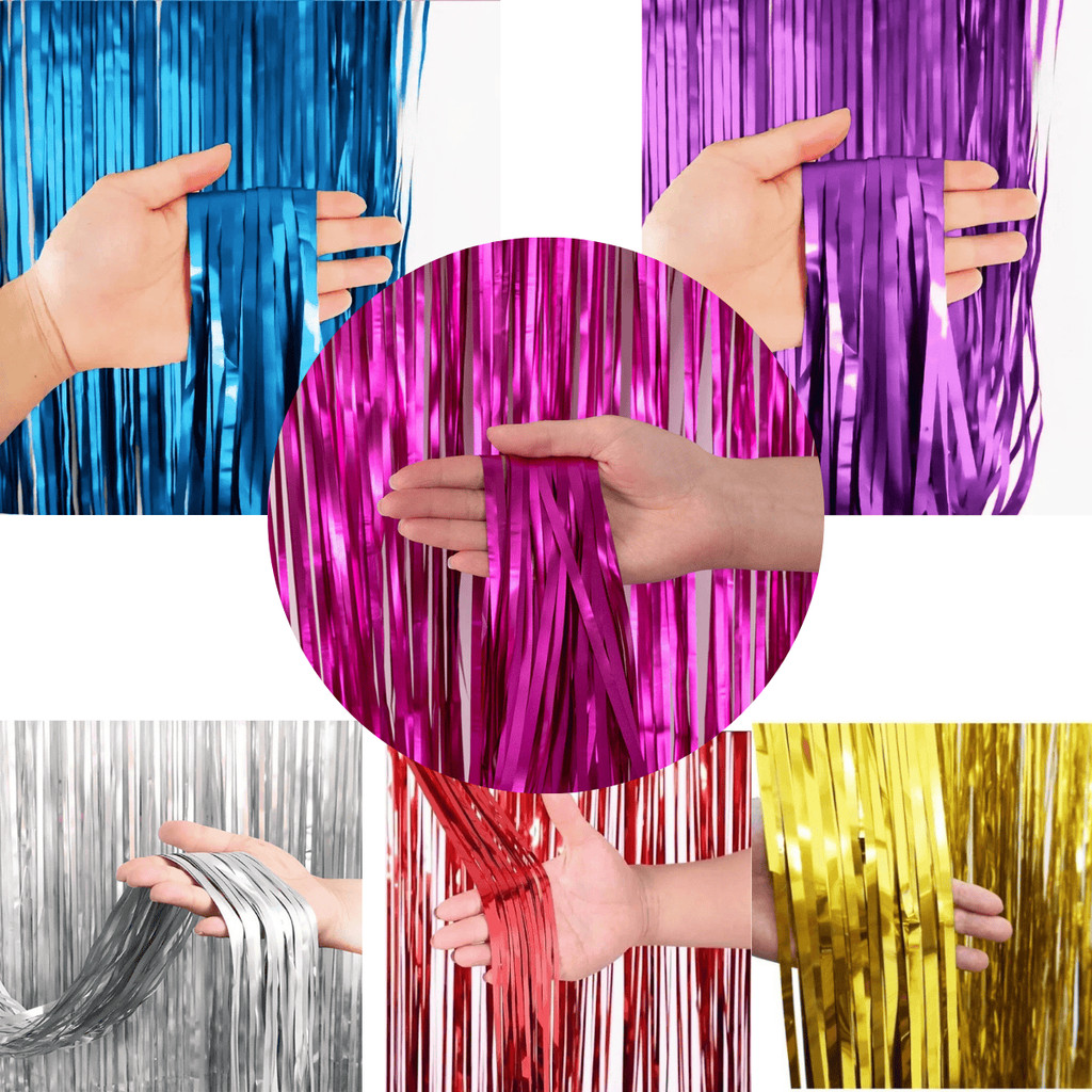 Cortina Metalizada 1x2m Painel Decorativo Brilho Festa Aniversário Evento em Oferta na Shopee