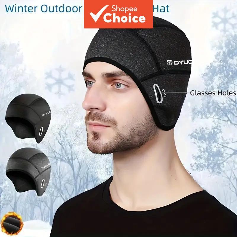 Boné de ciclismo ao ar livre / Gorro térmico para ciclismo ao ar livre, chapéu de lã para esqui e montanhismo