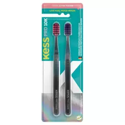 ESCOVA DENTAL KESS PRO 10K COM 2 UNIDADES CERDAS EXTRA MACIAS ESPECUAL
