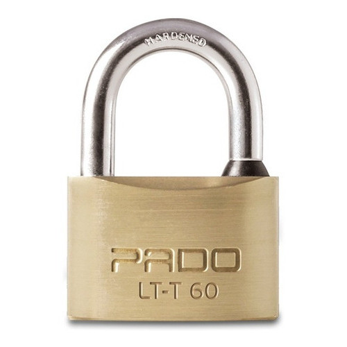 Cadeado 60mm Tetra Pado Em Latão Com 2 Chaves Portão Casa Cor Dourado