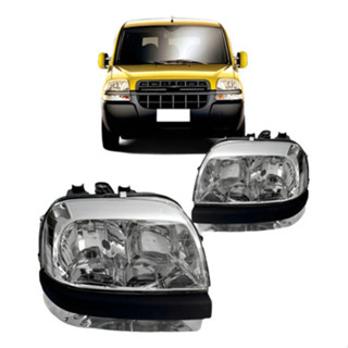 Par Farol Doblo 2002 2003 2004 2005 2006 Cromado C/Auxiliar em Oferta na Shopee