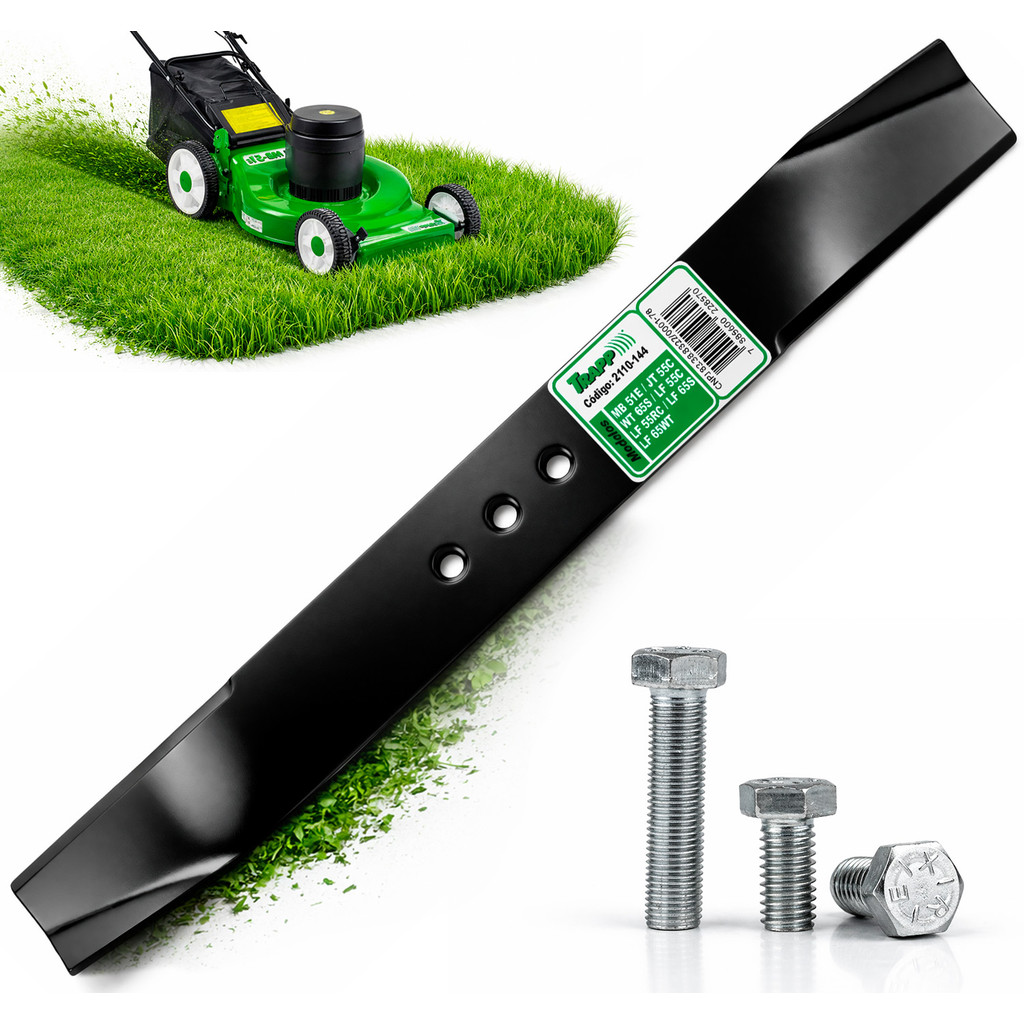 Kit Super Lâmina Faca Parafuso para Cortador de Grama 51cm JT/WT/MB 2110144 Trapp