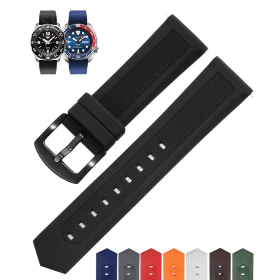 3/31 ✈ Pulseira De Silicone De 22 Mm Para TAG Heuer Aquaracer Series Macia De Borracha Masculina À Prova D'água E Respir