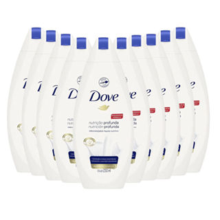 Kit 10 Sabonetes Líquido Dove Nutrição Profunda 250ml em Oferta na Shopee
