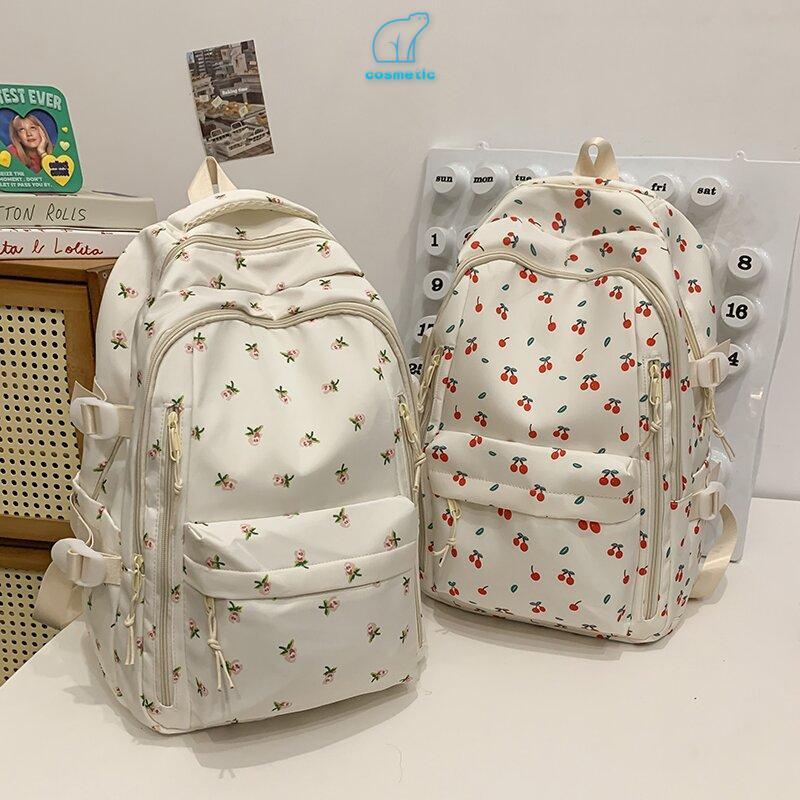 Mochila Esportiva Floral De Lona Reforçada Grande Feminina Escola Universidade De Viagem Moda Casual Unissex em Oferta na Shopee