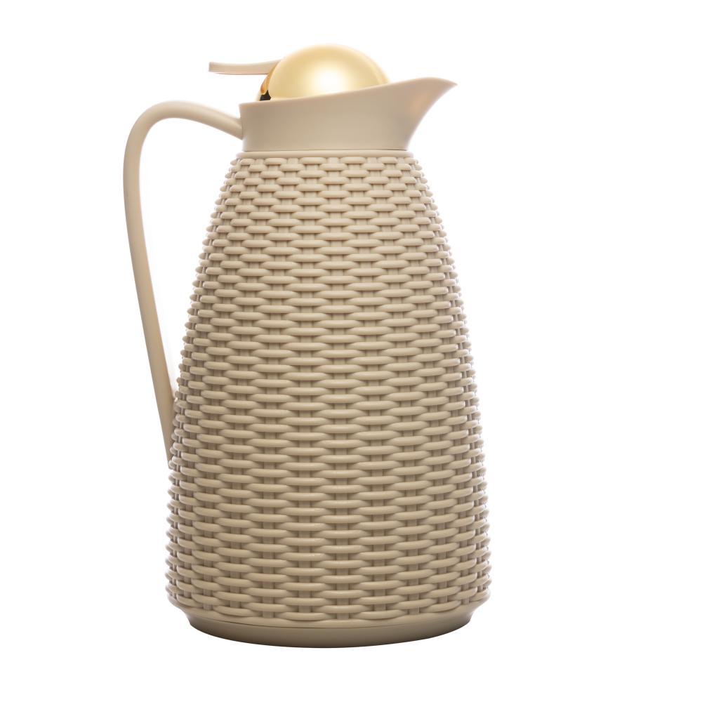 Garrafa Térmica Wolff New Rattan de Plástico Bege 1L