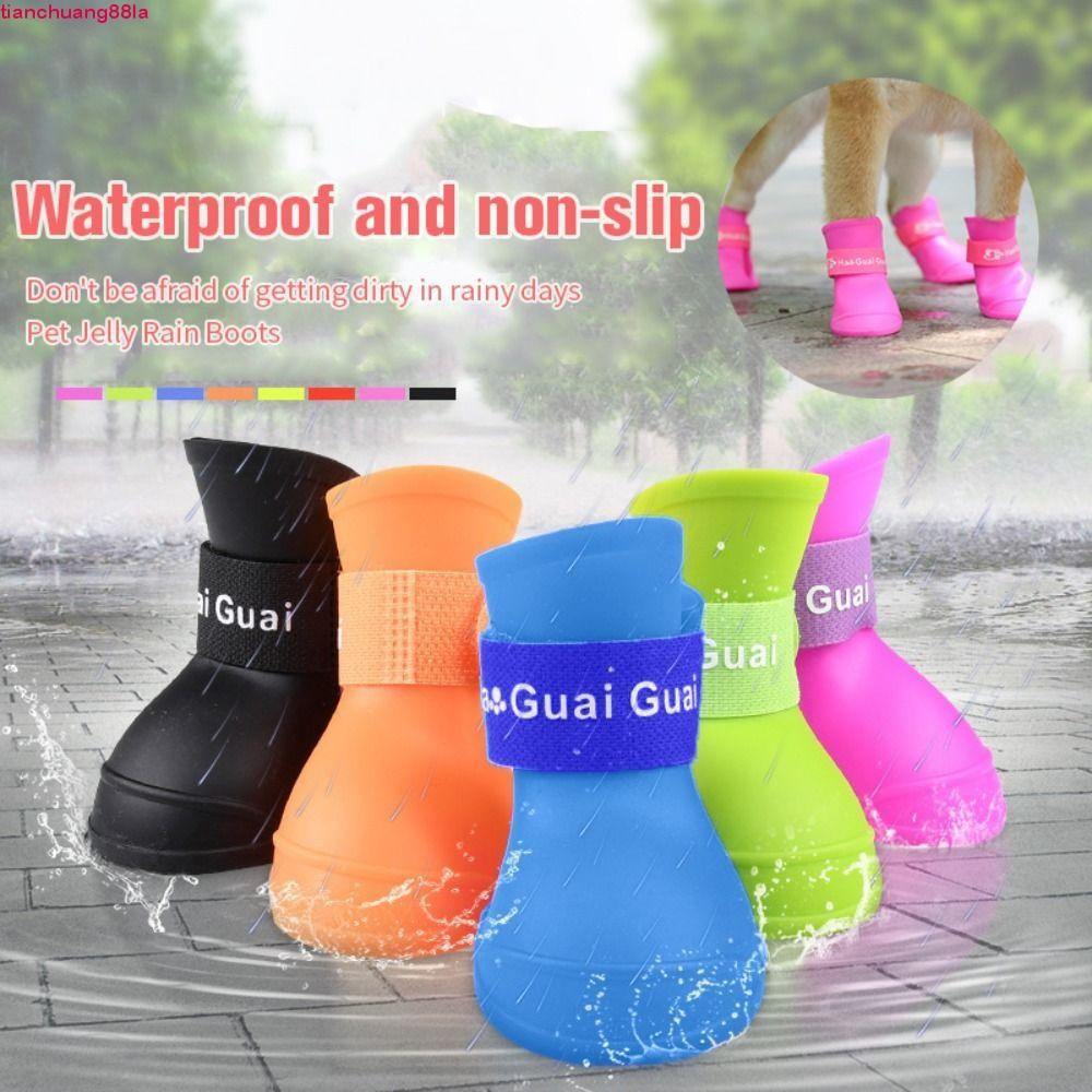 Bota De Borracha TIANCHUANG Antiderrapante Quatro Estações Capa De Pé Para Cães Pequenos , Médios E Grandes , Gato , Fil