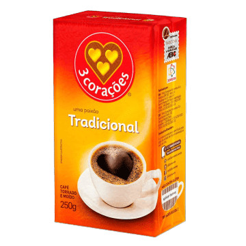 Café torrado e moído a vácuo tradicional 3 Corações em Oferta na Shopee