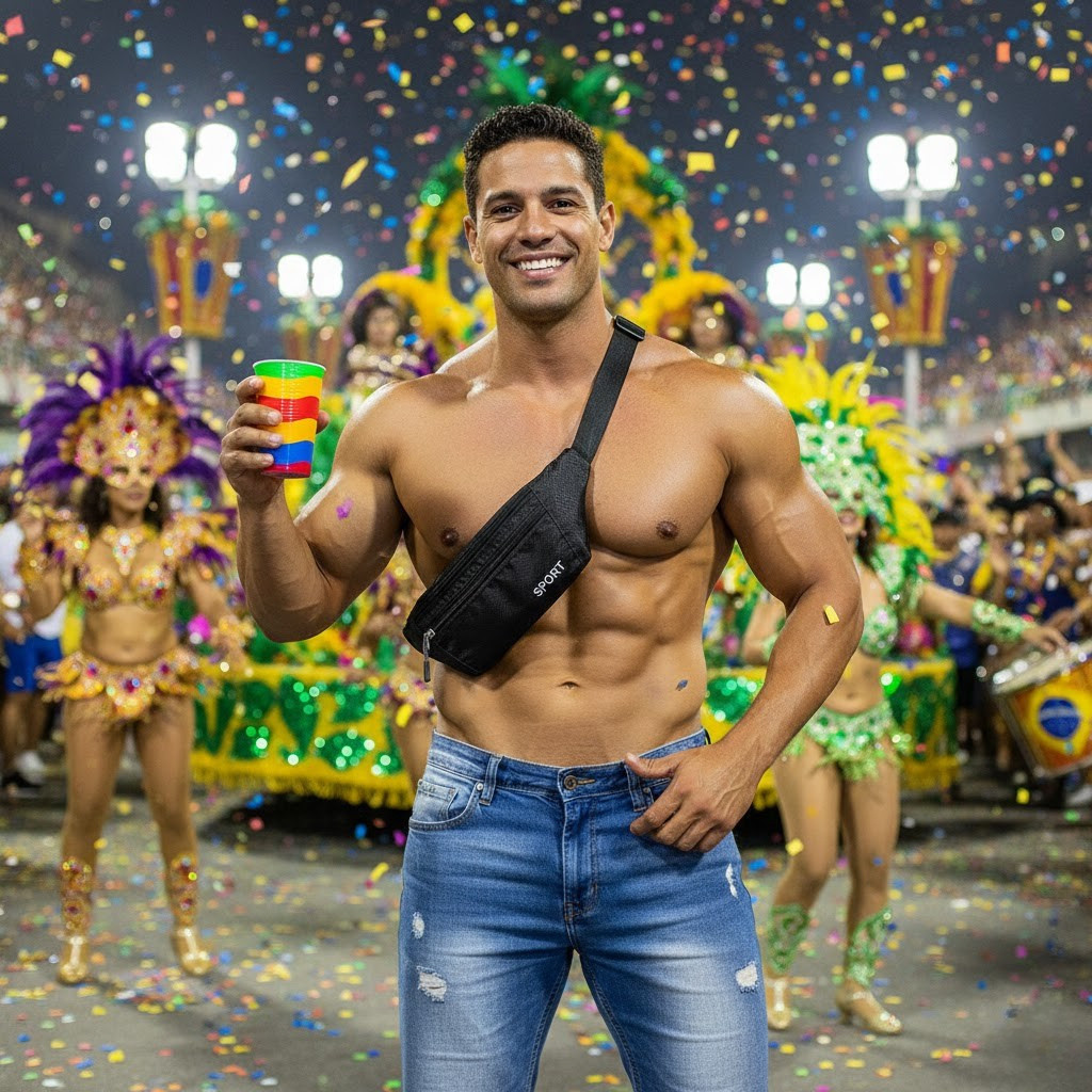Pochete Doleira Preta Impermeavel Unissex Para Carnaval Academia Viagem Compras
