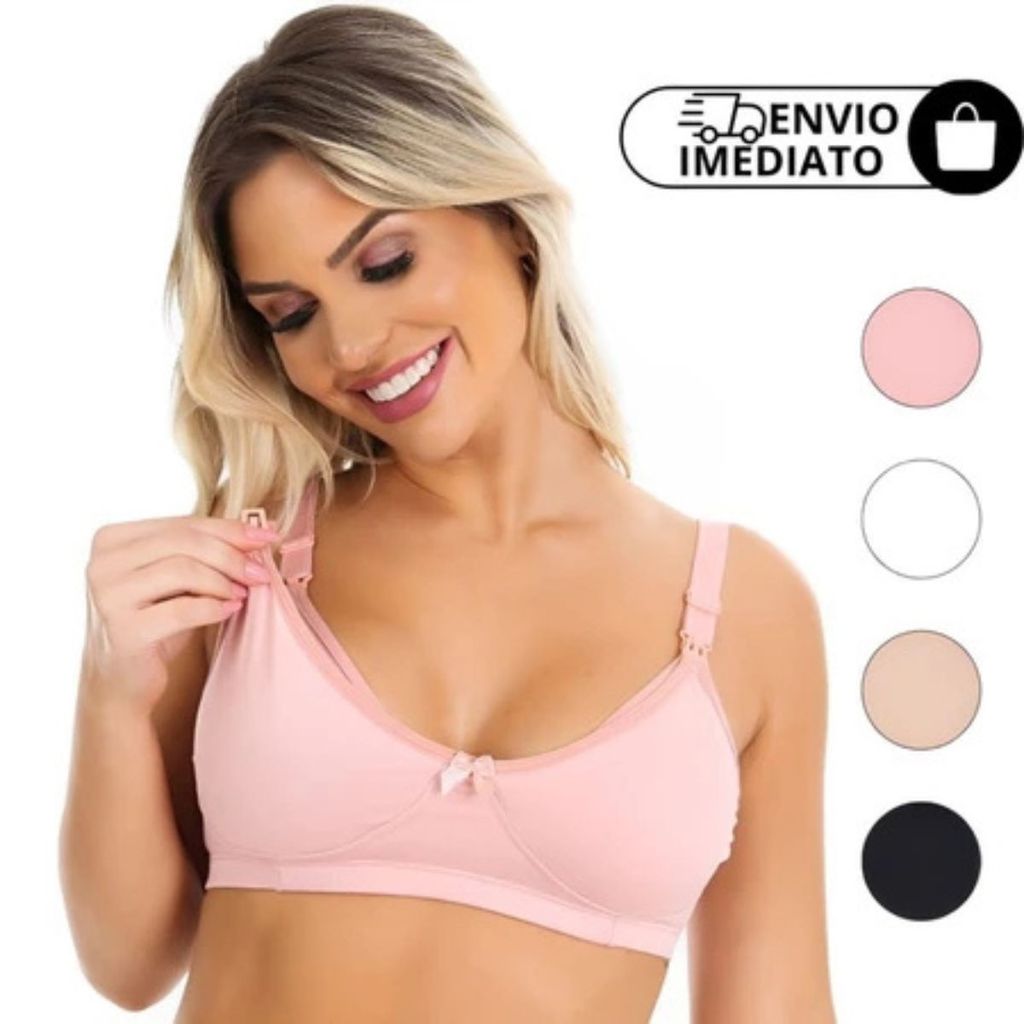 Kit 3 Sutiã Amamentação Gestante Reforçado Microfibra Maternidade Grávida - AmaLiz