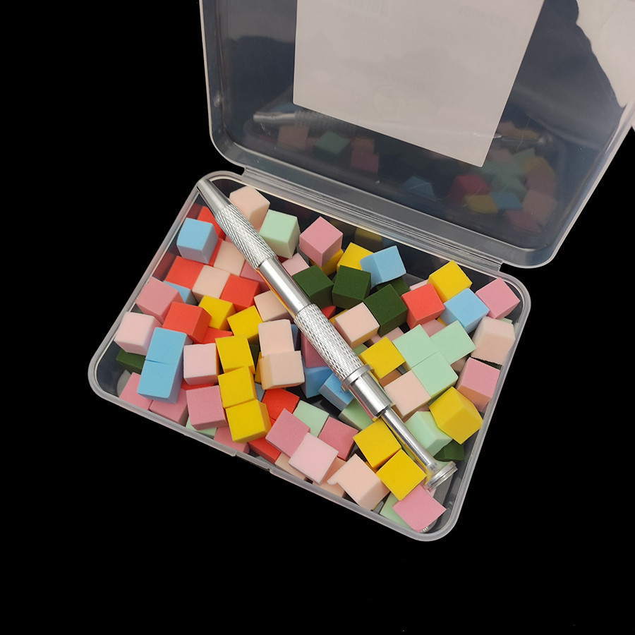 Kit Esponja Para Pintura De Unhas 100 Peças De Design em Oferta na Shopee