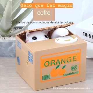 Cofre de Moedas Gatinho Mágico em Oferta na Shopee