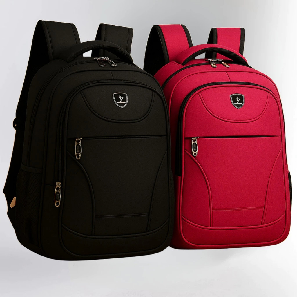 Kit 2 Mochila Cabo de Aço Impermeável Grande Alça Forte Reforçada Notebook Cadeado com 5 Divisórias em Oferta na Shopee