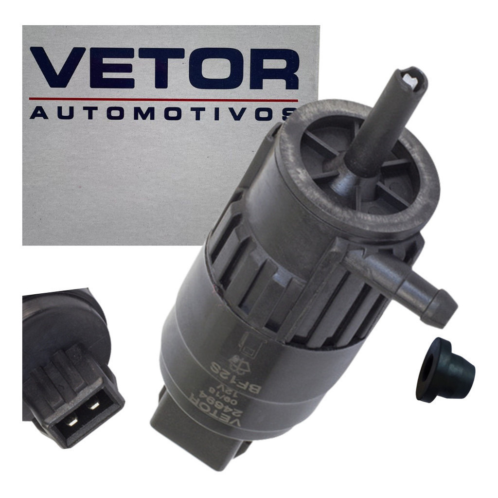 Bomba do Limpador Parabrisa 12v 1 saida Onix Astra Blazer Celta Cobalt Corsa Etios