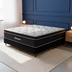 Cama box e colchão Elegant Superpocket – Queen Size(158x198) - Ortobom