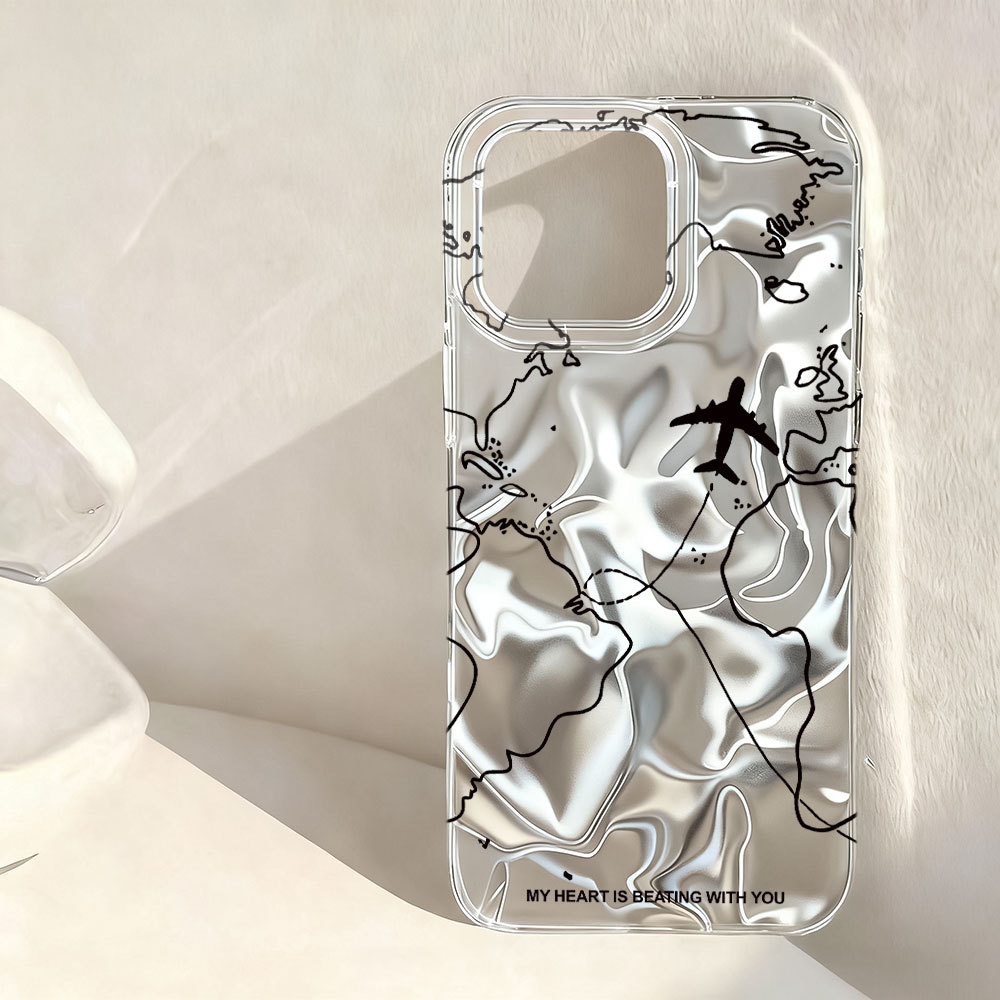 Inspiração Avião Capinha Capa Para iPhone 13 11 12 14 15 16 Plus Pro Max Roxo Cereja Gradiente Aurora Anti-Queda em Oferta na Shopee