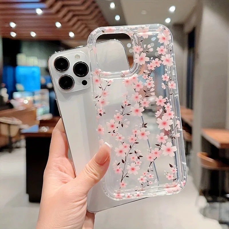 Capinha Capa Transparente Flor Anti-impacto Gatinho Para iPhone xr/xs 13 11 7/8 12 14 15 16 17 plus air pro max em Oferta na Shopee