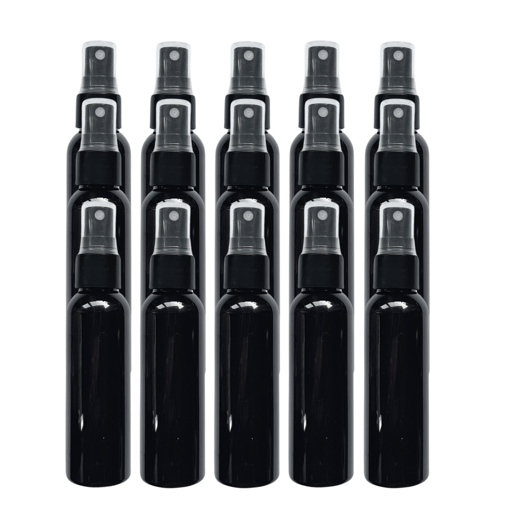 Kit 15 Frascos Spray 60ml Âmbar Pet Válvula Spray Com Tampa