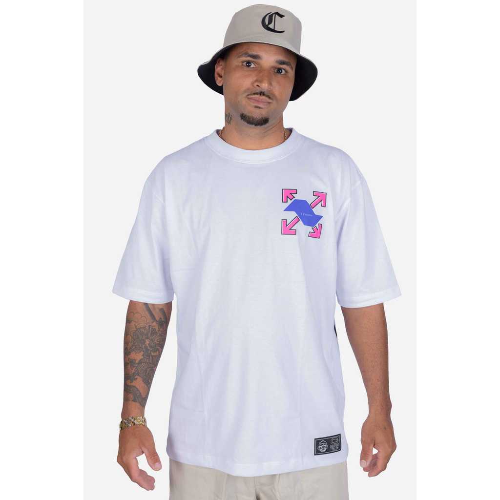 Camiseta Compton Oversized Locations Branca