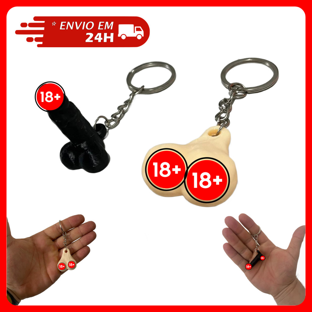 Kit Chaveiro Pinto + Testiculos Pegadinha Zueira Amigo Secreto Onça Inimigo Engraçado