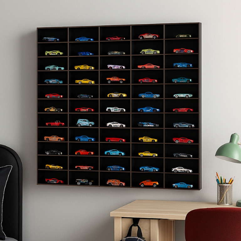 Expositor Hot Wheels Carro Miniatura Prateleira 60 Divisórias Estante De Carrinhos Brinquedos em Oferta na Shopee