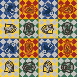 Folha para Ovos de Páscoa Harry Potter - Casas Hogwarts - 69x89cm - 5 unidades - Cromus - Rizzo7908089410471790808941047