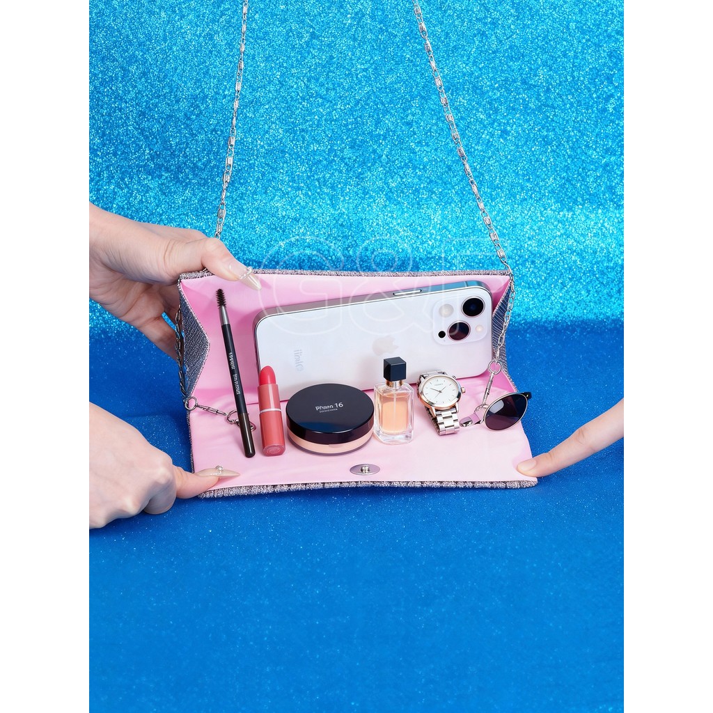 Bolsa de festa luxo feminina Balada Casamento Moda Cinema Promoção Brilho Linda grande Beleza debu