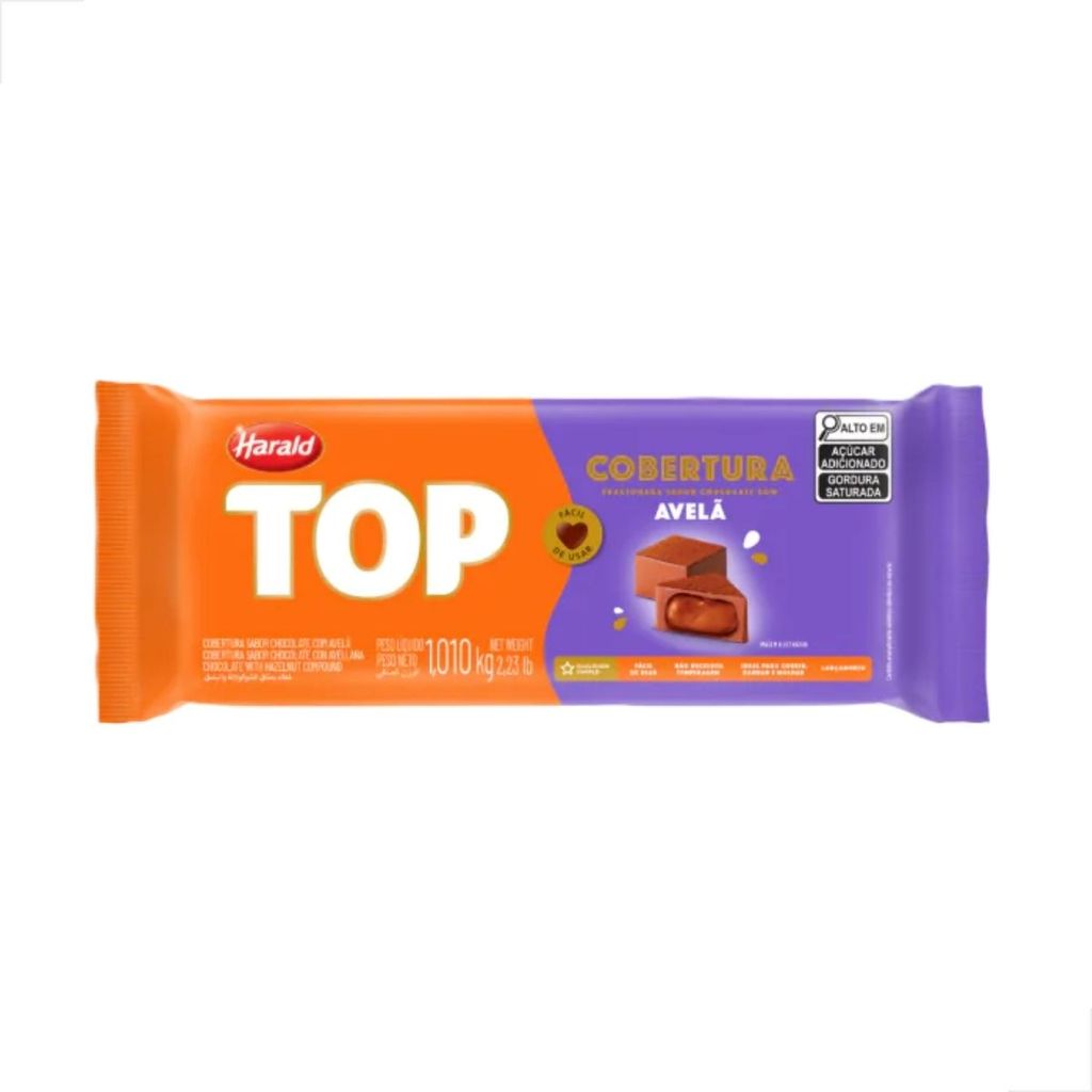 Cobertura Fracionada Top Avelã Harald 1,01kg em Oferta na Shopee