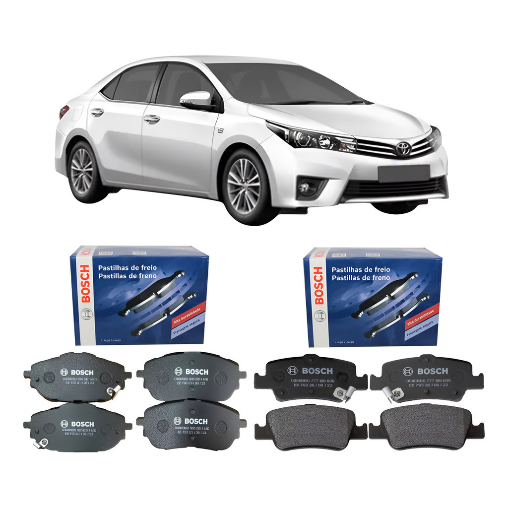 Pastilha De Freio Diant + Tras Corolla 2015 2016 2017  Bosch