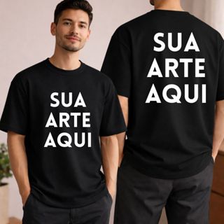 Camiseta Personalizada Oversized Faculdade Evento Unissex Algodão Para Logo Frase Ou Arte Imagem Uniforme em Oferta na Shopee
