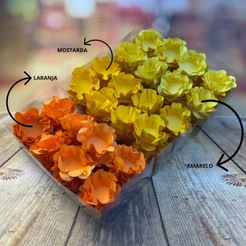 Kit 120 Forminhas para Doces Finos Laranja + Mostarda + Amarelo ( Kit20 ) (CHOCO)