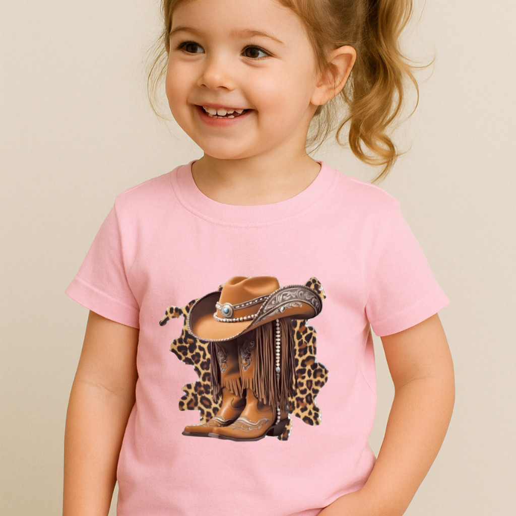 Camiseta Infantil Roupa Blusinha Menina Country Bota Texana 02-16anos Luxo