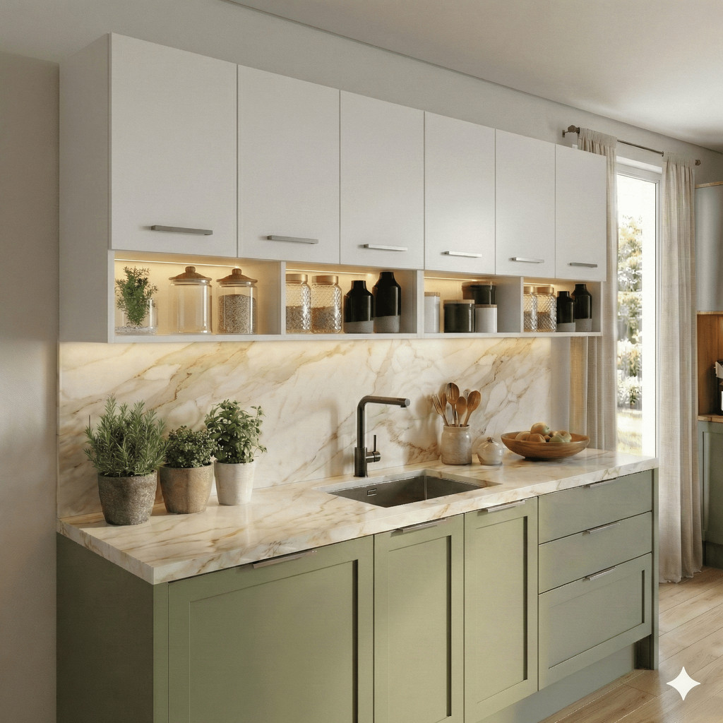 Conjunto 2 Armários Aéreos 3 Portas 90cm MDP Multiuso em Oferta na Shopee