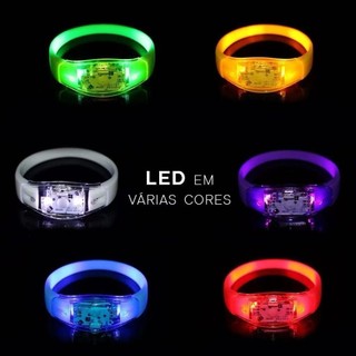 Pulseira Led Ativa Conforme a Batida da Musica ou Som