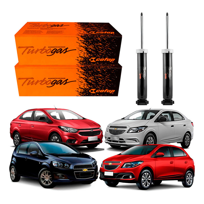 Par Amortecedor Traseiro Chevrolet Onix 1.0 1.4 2012 A 2016