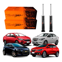 Par Amortecedor Traseiro Chevrolet Onix 1.0 1.4 2012 A 2016