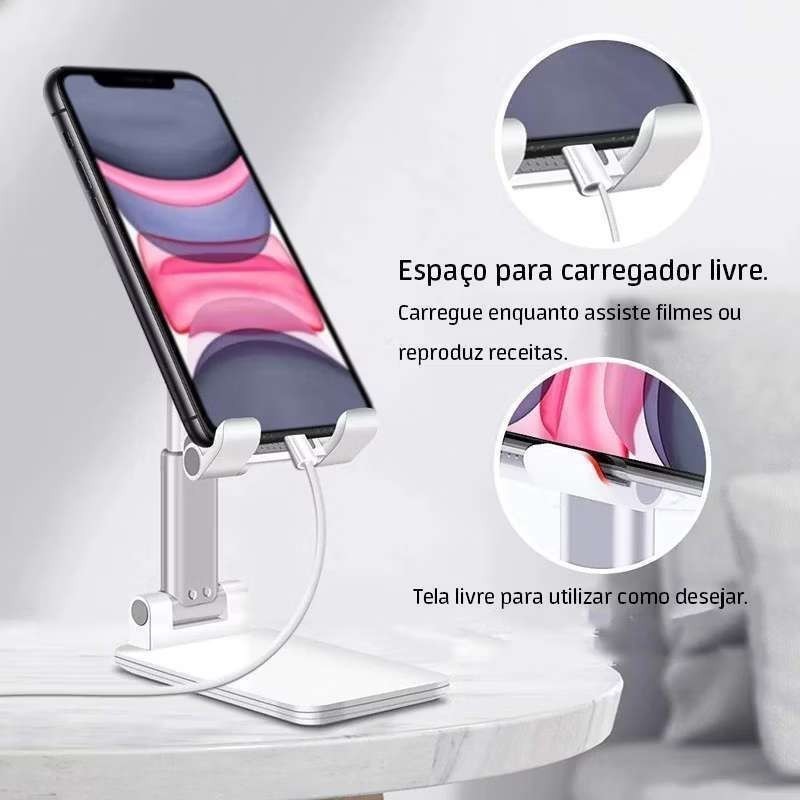 Suporte Para Celular e Tablet Dobrável Portátil Ajustável Apoio Mesa em Oferta na Shopee