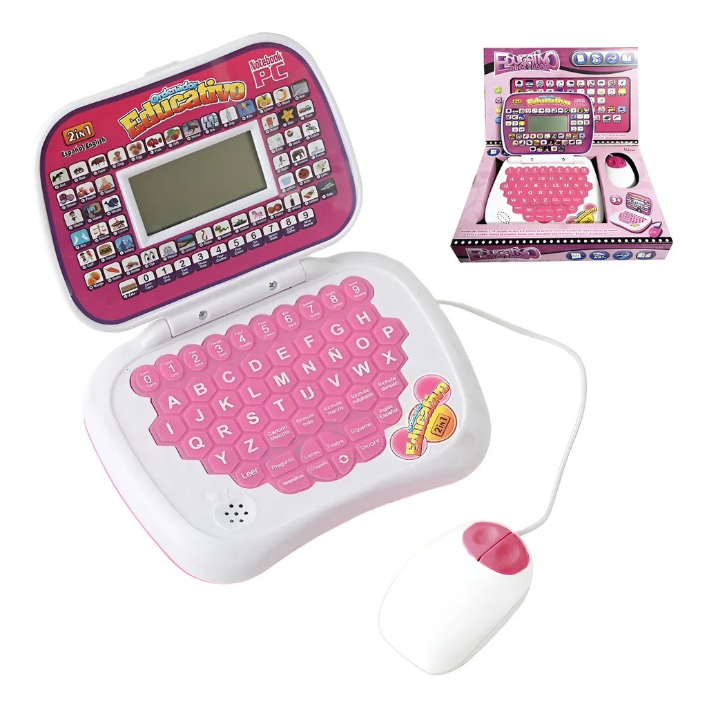 Laptop Brinquedo Notebook Educativo Bilíngue c/ Mouse em Oferta na Shopee