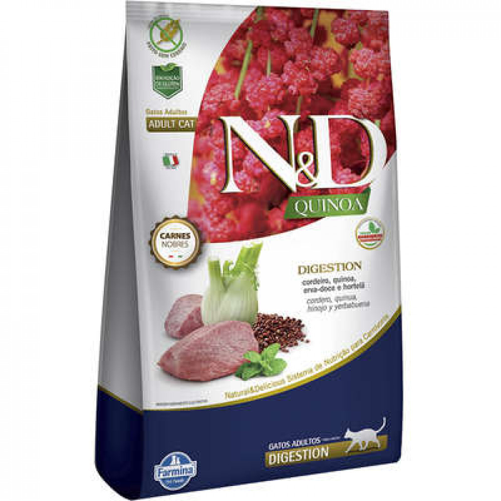 Ração Farmina Digestion Cordeiro para Gatos Adultos 400 g N&D Quinoa